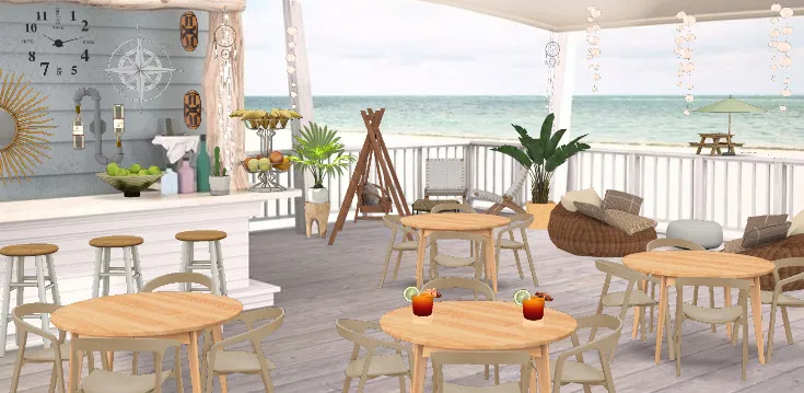 That small cafe by the beach 🍃 Design Rendering