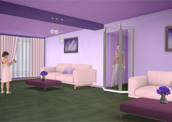 lilac lounge  Design Rendering