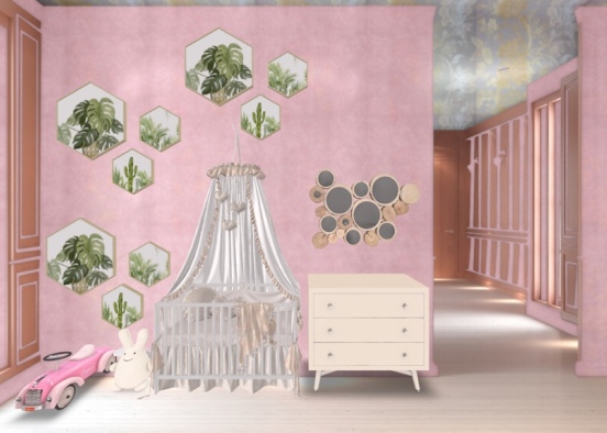 Baby girl fancy bedroom Design Rendering