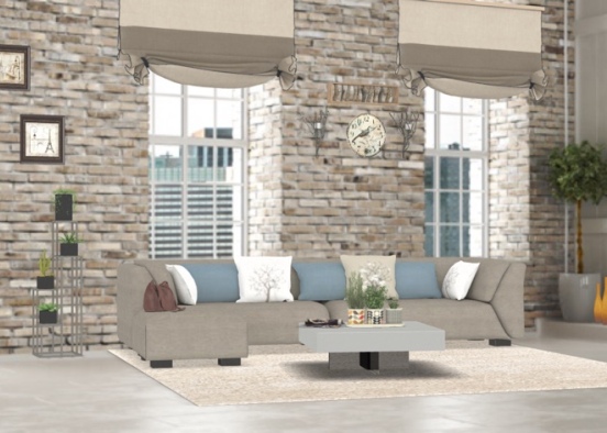 Living room Design :3 Design Rendering
