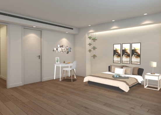 Simple but Elegant Bedroom Design Rendering