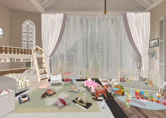 ecco una camera per bambini! 🎲 Design Rendering
