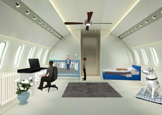 Aeroplane bedroom 🛩 Design Rendering