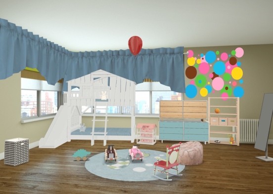 little boy and girls room and they are twins Design Rendering
