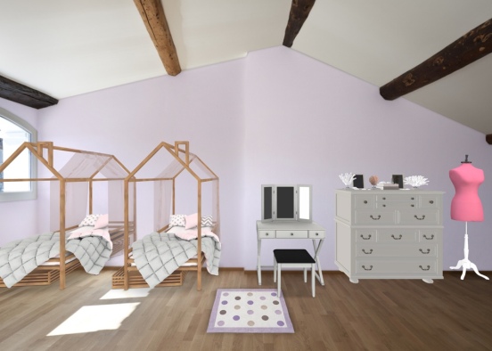 purple girls room!!! Design Rendering