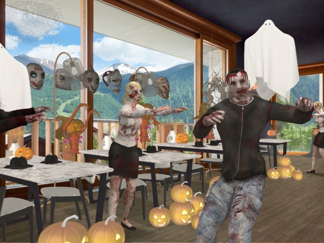 Zombie-and-Ghost-Infested Coffee Cabin Café