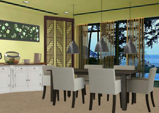 Eating with wonderful view Design Rendering