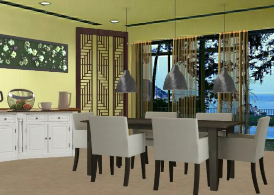 Eating with wonderful view Design Rendering
