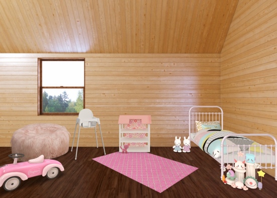 chambre fille  Design Rendering