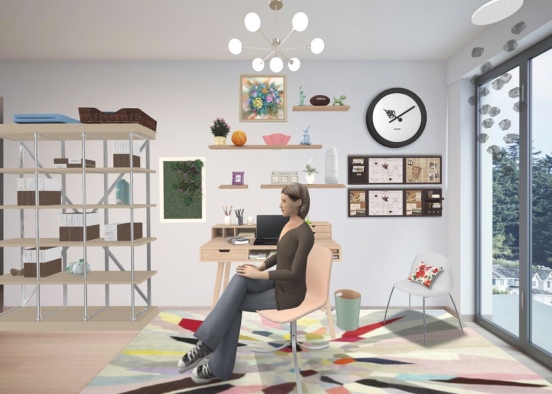 Office for a women Design Rendering
