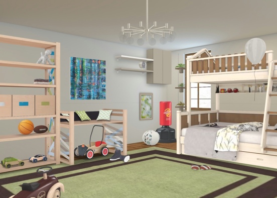 kids bedroom Design Rendering