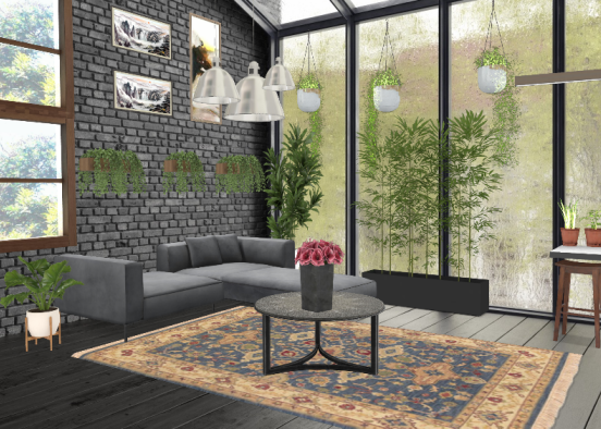 Forest living room Design Rendering