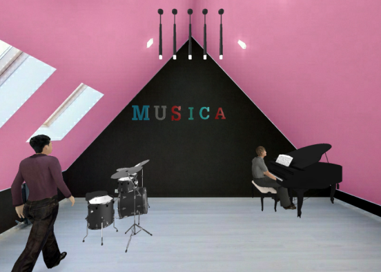 Sala de música Design Rendering