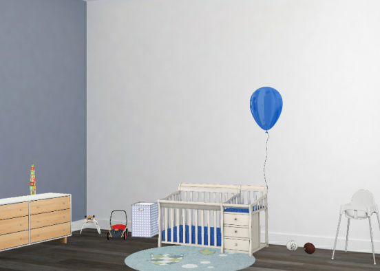 Baby boy nursery Design Rendering
