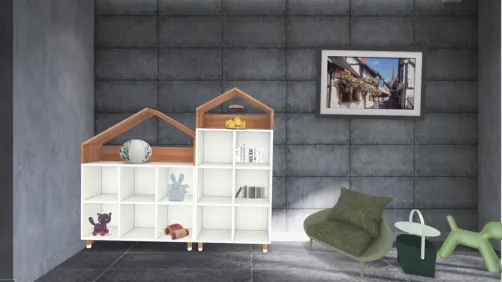 book shelf or kids toy storge