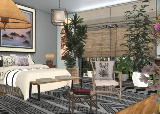 chambre tropicale  Design Rendering