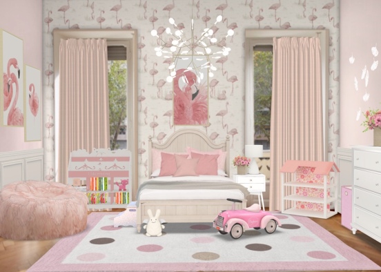 Flamingo Room  Design Rendering