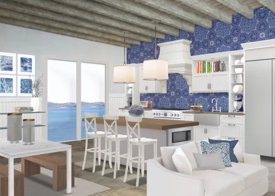 Blue Ocean Room Design Rendering
