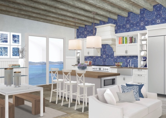 Blue Ocean Room Design Rendering