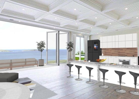 Random Living Room\Kitchen Design Rendering
