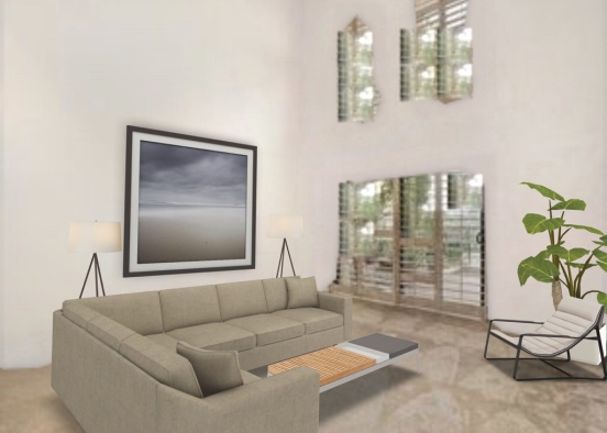 7521 Gibraltar LR existing furniture with painting Design Rendering