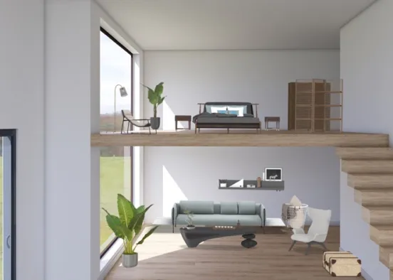 Bedroom and living room 🕴🏻 Design Rendering
