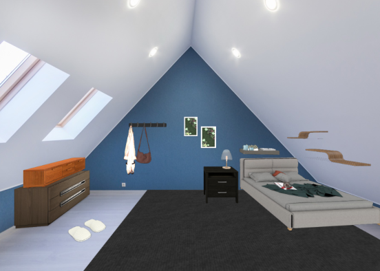 A Cosy Bedroom Design Rendering