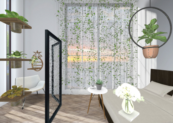 Plant bedroom Design Rendering