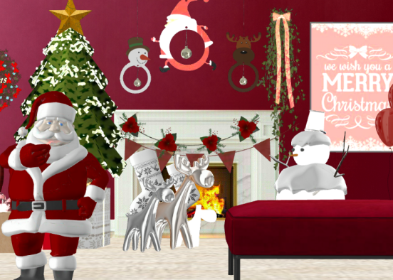 Christmas is coming closer and I need to present my design hope it is christmasy Design Rendering