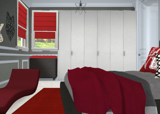 Red and grey Design Rendering