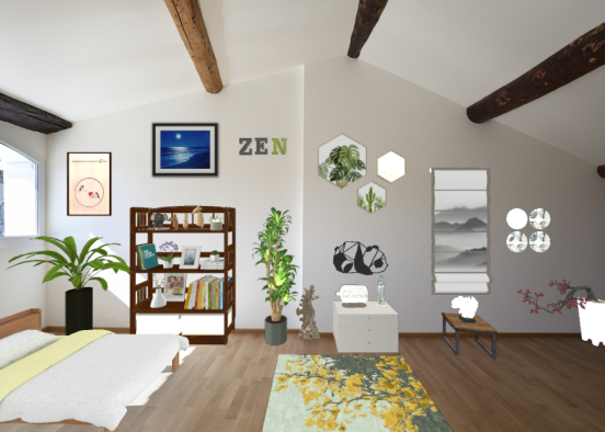 Chambre zen Design Rendering
