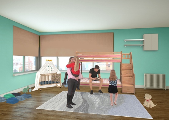 Twins and a baby’s room Design Rendering