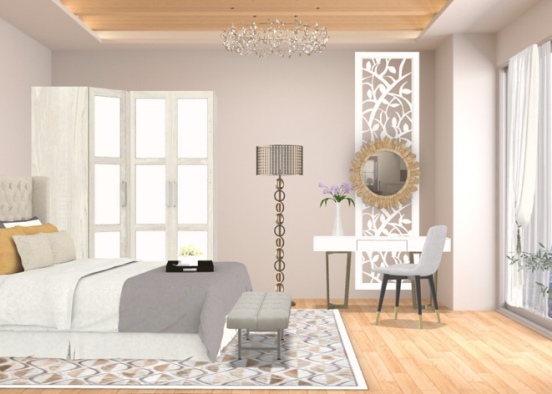 Bright bedroom  Design Rendering