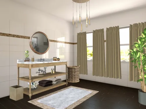 Beige bathroom