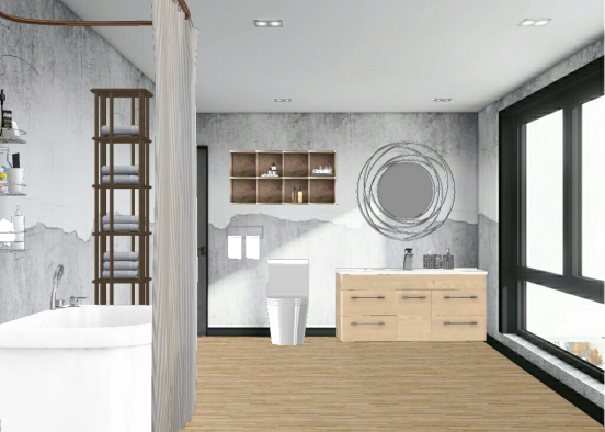 Modern bathroom Design Rendering
