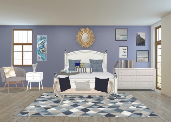beach bedroom Design Rendering