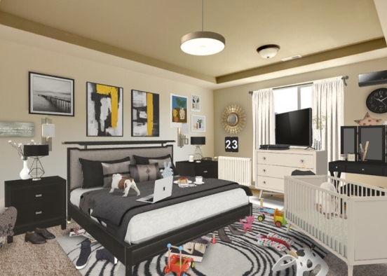 Young Family Bedroom Design Rendering