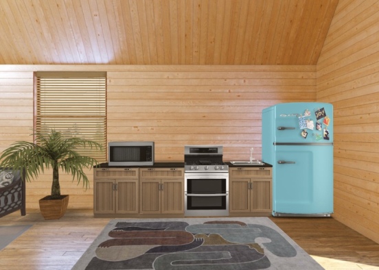 a small cosy cabin Design Rendering
