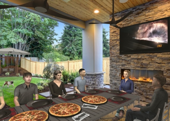 outdoor family reunion  Design Rendering