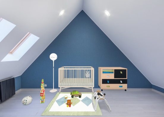Babyzimmer Design Rendering