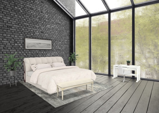 modern guest bedroom Design Rendering
