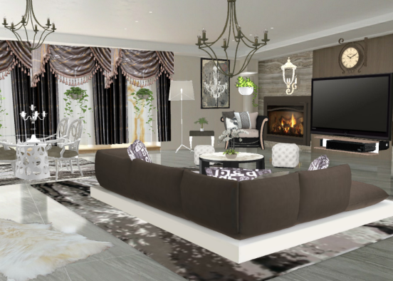 Cosy livingroom Design Rendering