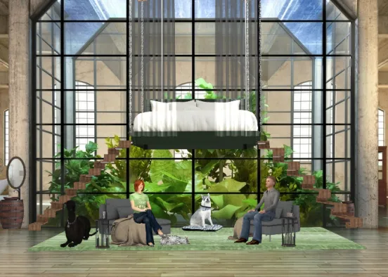 Atrium center home  Design Rendering