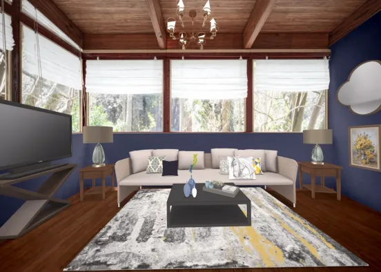 Cozy Loft Living Design Rendering
