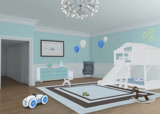Baby Blue Room 💙 Design Rendering