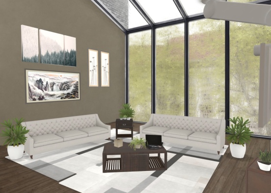Modern living room Design Rendering