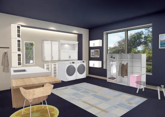 laundry room, usable clean fun  Design Rendering