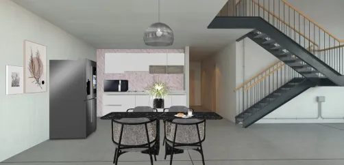 Cozinha com sala de jantar