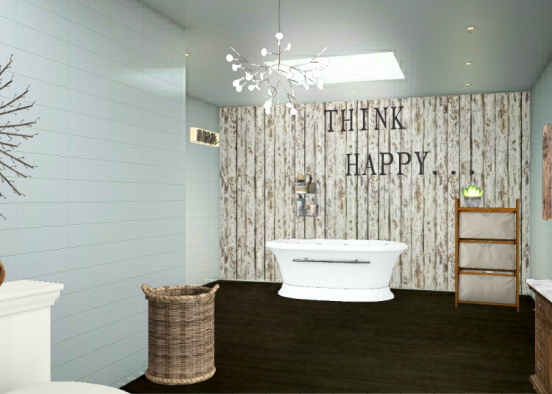 #freestylelchalleng wood bathroom Design Rendering