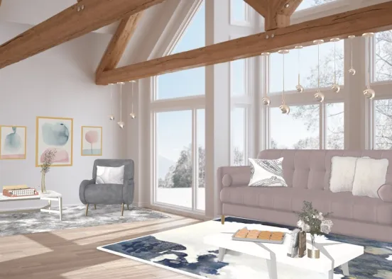 inspiring blush living room  Design Rendering